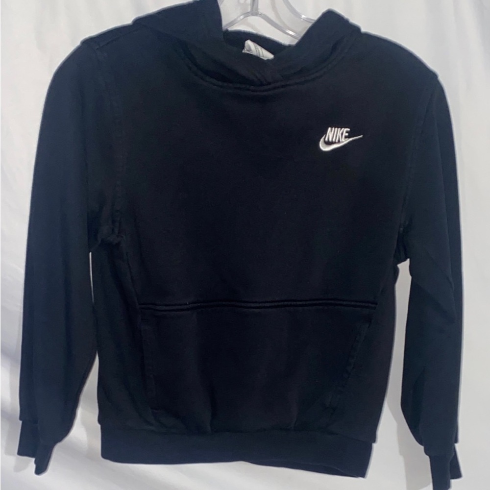 Nike Black Hoodie with White Swoosh